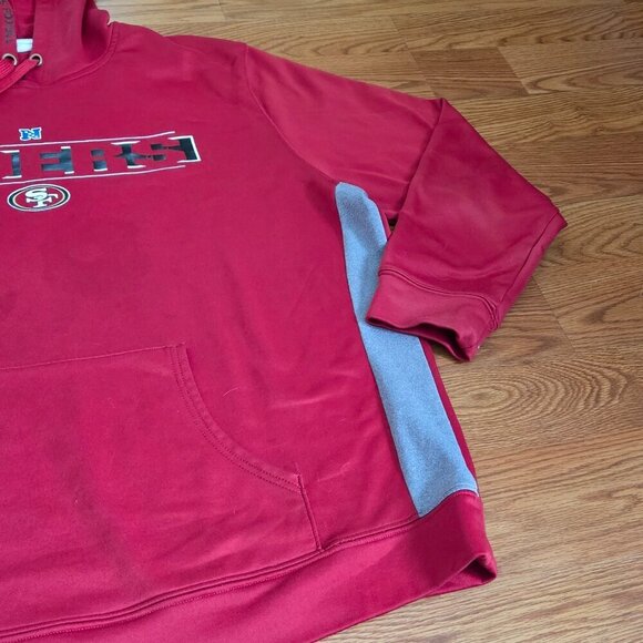 Y2K San Francisco 49ers Red Hoodie Pullover Men's XL NFL Team Apparel Jacket - Picture 4 of 9